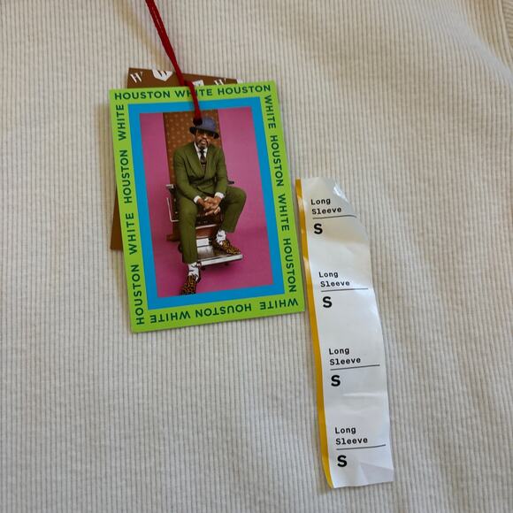 NWT Houston White Turtleneck Rib Knit Relaxed Pullover Sweater Cream Womens S - Picture 4 of 8